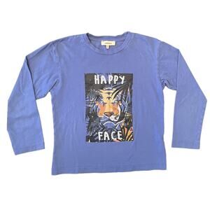 Catimini Blue “Happy Face” Long Sleeve Tee Shirt. Size 8